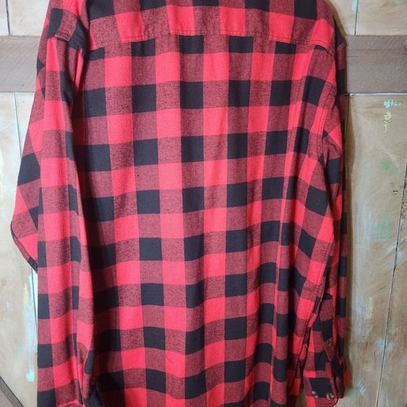 Red and Black Plaid Button-Up Shirt - Picture 2 of 2